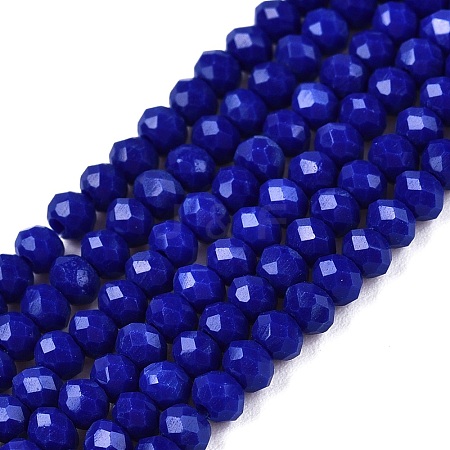 Opaque Solid Color Imitation Jade Glass Beads Strands EGLA-A044-P2mm-D07-1