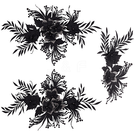 Flower Polyester Computerized Embroidery Sew on Ornament Accessories DIY-WH0366-39-1
