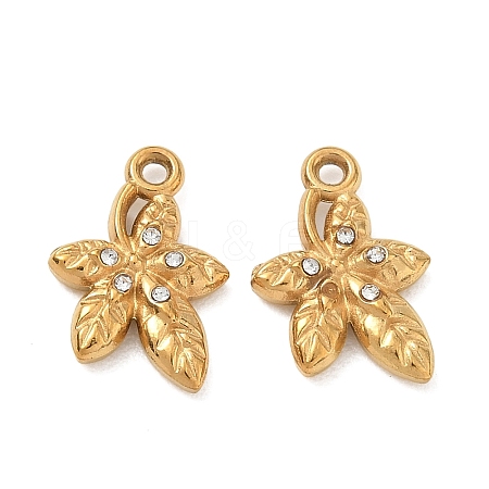304 Stainless Steel Rhinestone Pendants SA-CBA49D2-10G-1