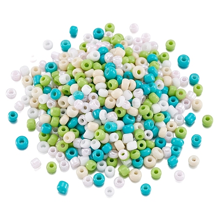 Opaque Glass Round Seed Beads GLAA-TAC0025-07A-03-1-1