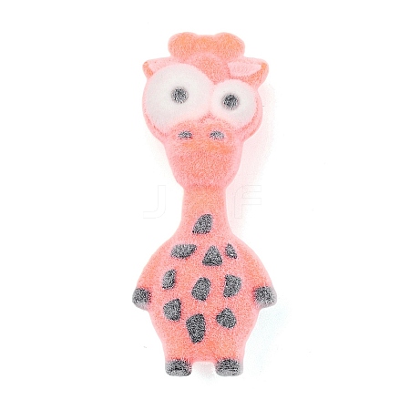 Animal Theme Flocking Silicone Pendants SIL-C012-03I-1
