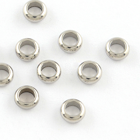 201 Stainless Steel Ring Spacer Beads STAS-R064-42-1
