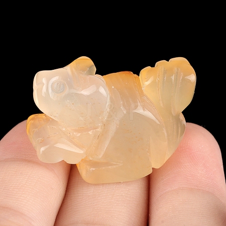 Natural Agate Carved Squirrel Figurines PW-WGB8890-11-1