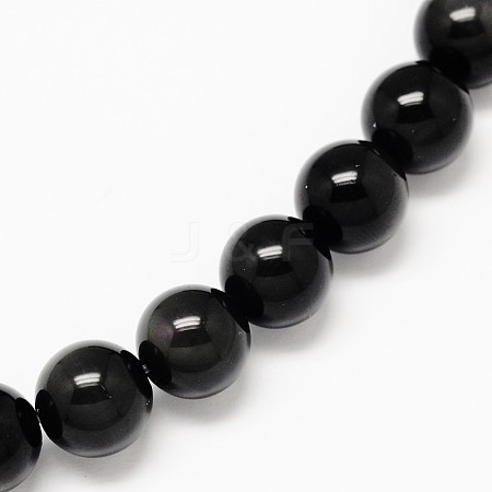 Natural Obsidian Round Beads Strands G-L275-03-18mm-01-1
