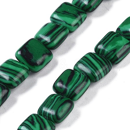 Synthetic Malachite Beads Strands G-M435-A16-01-1