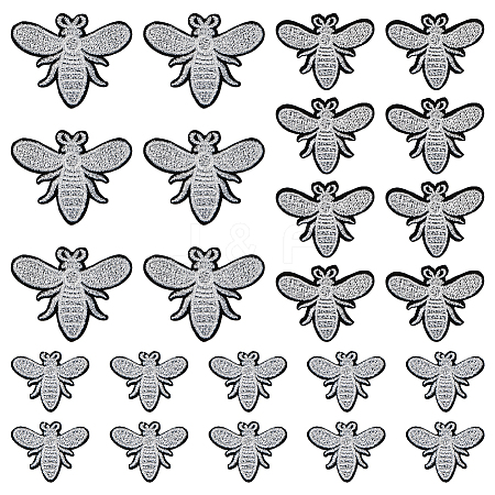 24Pcs 3 Styles Computerized Embroidery Cloth Iron on Sew on Patches PATC-FG0002-73A-1