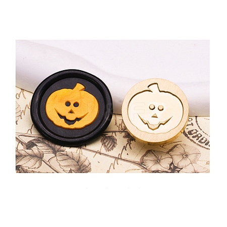 Halloween Series Wax Seal Brass Stamp Heads AJEW-M039-01A-1