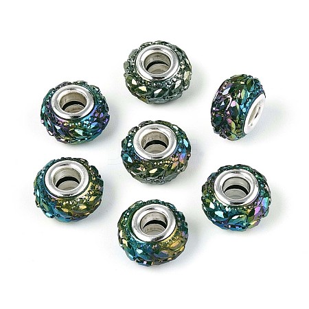 Opaque Resin European Beads RESI-T057-29B-1