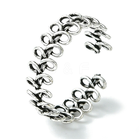 Infinity Alloy Open Cuff Rings RJEW-K275-02AS-1