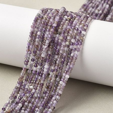 Faceted Natural Amethyst Beads Strands G-RM241221-O4-1