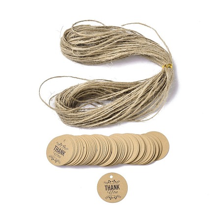 Thank You Theme Kraft Paper Jewelry Display Paper Price Tags CDIS-K004-01A-1