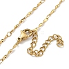 304 Stainless Steel Twist Bar Link Chain Necklaces NJEW-H043-06G-2