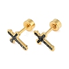 Glitter Cross Ear Fake Plugs EJEW-H105-30G-5