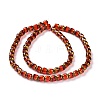 Electroplated Transparent Glass Beads Strands GLAA-P003-C01-3
