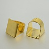 Adjustable Brass Pad Ring Setting Components for Jewelry Making X-KK-J181-37G-1