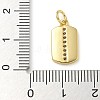 Rack Plating Brass Micro Pave Cubic Zirconia Pendants KK-K392-03G-02-3