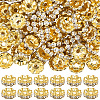 120Pcs Brass Rhinestone Spacer Beads RB-PA0001-03G-01-1