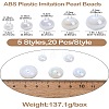 100Pcs 5 Styles ABS Plastic Imitation Pearl Beads KY-CJ0002-03-9