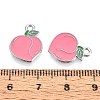 Fruit Alloy Enamel Charms PALLOY-S058-01P-24-3