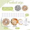 Brass Rhinestone Cufflinks & Acrylic Shirt Buttons Sets BUTT-PH0001-47-4