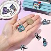 8Pcs 8 Styles Medical Theme Enamel Pins JEWB-CJ0003-62-4