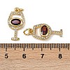 Brass Micro Pave Cubic Zirconia Pendants KK-I358-075G-3