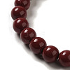 Cinnabar Mala Bead Bracelets BJEW-B080-30-3