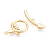 Brass Toggle Clasps KK-T077-02G-3