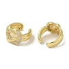 Rack Plating Brass Micro Pave Clear Cubic Zirconia Knot Cuff Earrings for Women EJEW-P280-10G-2