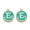 Golden Plated Alloy Enamel Charms ENAM-Q437-15E-1