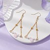 Iron with Glass Studs Dangle Earrings EJEW-JE05963-01-2