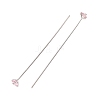 Brass Micro Pave Cubic Zirconia Stud Earring Findings CU-CBA4618-01P-02-2