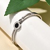 304 Stainless Steel Hinged Enamel Bangles for Women BJEW-F474-41P-3