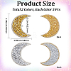 10Pcs 2 Colors Resin Rhinestone Iron on/Sew on Cloth Patches DIY-CY0003-31-2