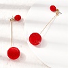Iron Dangle Stud Earrings EJEW-D355-03G-02-3