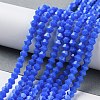 Opaque Solid Color Imitation Jade Glass Beads Strands GLAA-F029-P4mm-11-4