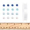100Pcs 4 Colors Spray Painted ABS Plastic Imitation Pearl Beads OACR-FS0002-09B-5
