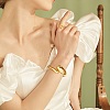 Brass Teardrop Open Cuff Rings & Open Cuff Bangles Jewelry Sets for Women SJEW-SZ0001-016G-2