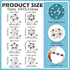 16Pcs 8 Styles Brass Micro Pave Cubic Zirconia Bead Caps ZIRC-TA0001-23S-5