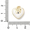 Brass Micro Pave Cubic Zirconia Charms KK-C156-20G-02-3