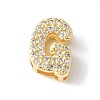 Brass Micro Pave Clear Cubic Zirconia Initial Multi-strand Links KK-S520-01G-07-1