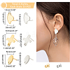 60Pcs 6 Style 304 Stainless Steel Stud Earring Findings STAS-DC0010-19-2