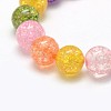 Synthetic Crackle Quartz Round Beads Strands G-L155-6mm-01-2