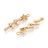 Brass Micro Pave Cubic Zirconia Pendants KK-N263-57G-2