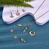 9Pcs 9 Style Brass Micro Pave Clear Cubic Zirconia Pendants KK-SZ0005-44-5