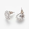 Cubic Zirconia Stud Earrings EJEW-P167-03P-2