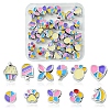 33Pcs 11 Styles CCB Plastic Large Hole Beads CCB-FS0001-12-1