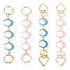 4Pcs 4 Styles Alloy Enamel Moon Link Chain Bag Extension Chains AJEW-TA0003-13-1