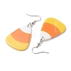 Halloween Candy Corn Acrylic Dangle Earrings for Women EJEW-JE05906-4