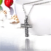 Stainless Steel Cross Pendant Urn Ashes Necklaces PW-WG49B9E-01-4